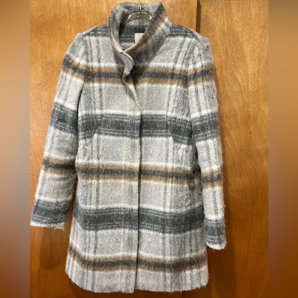 Loft funnel neck coat